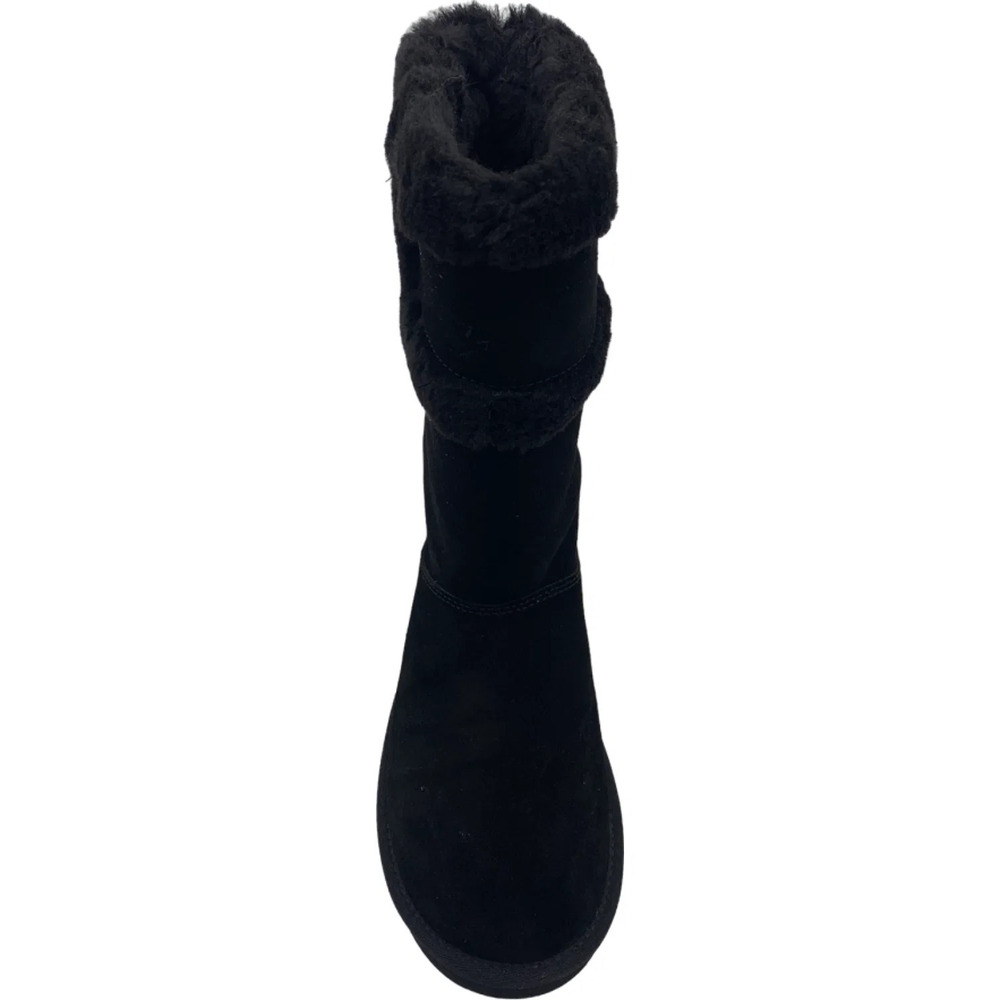 Koolaburra by UGG Suede Tall Winter Boots Barlee Black - Medium - Picture 3 of 3